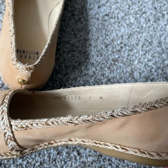 STUART Weitzman | Dree Gold Toe Espadrilles Flats - Picture 7 of 11